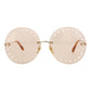 YSE Round-Frame Metal Sunglasses