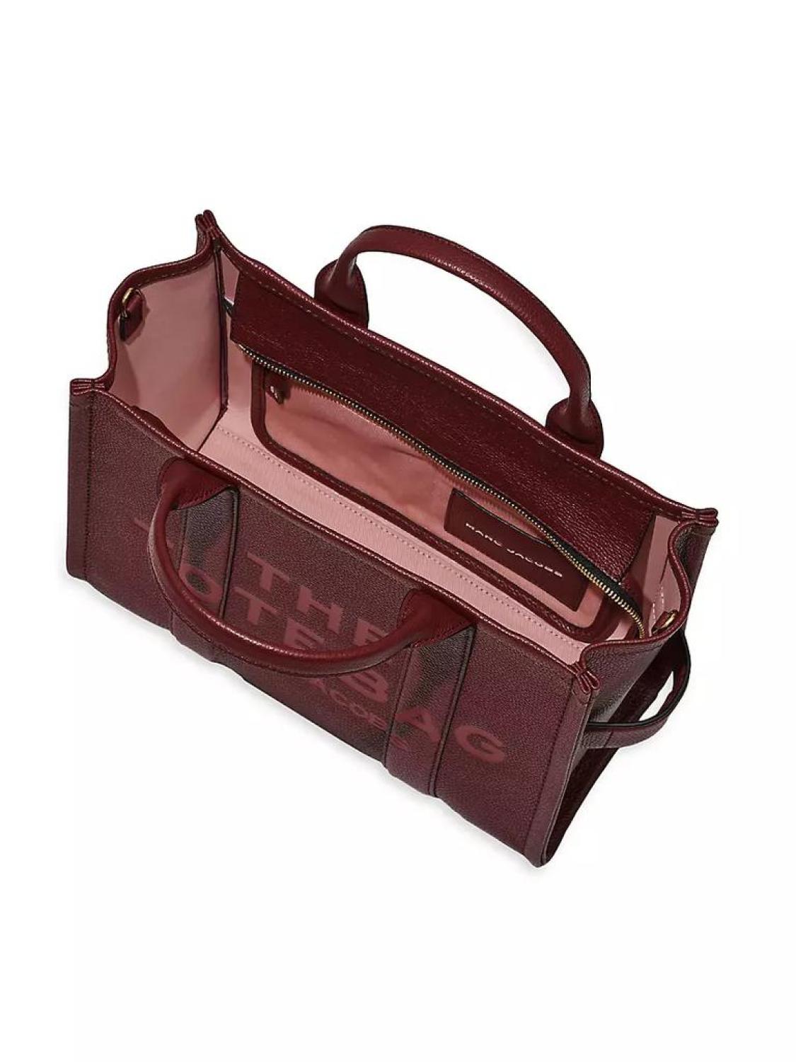 Small Leather Traveler Tote Bag