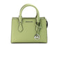 Michael Kors Sheila Small  Sage Vegan Leather Center Zip Satchel Purse Women's Bag