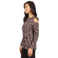 Women's Cold-Shoulder Logo Top