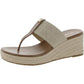 Verity Womens Leather Slip on Wedge Sandals