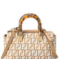 FENDI By The Way Mini Raffia & Leather Shoulder Bag