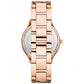 Women's Slim Runway Three-Hand Rose Gold-Tone Stainless Steel Watch 38mm