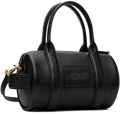 Black 'The Leather Mini' Duffle Bag