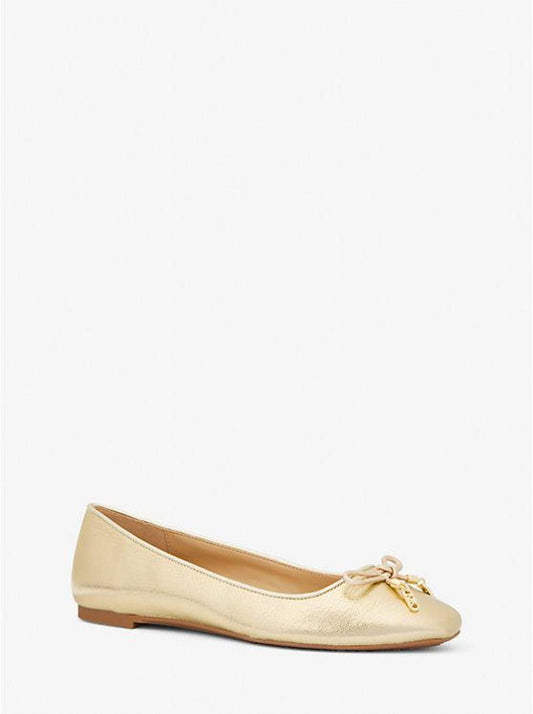Nori Metallic Leather Ballet Flat