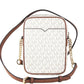 Michael Kors Jet Set Medium ivory PVC North South Chain Crossbody Women's Handbag