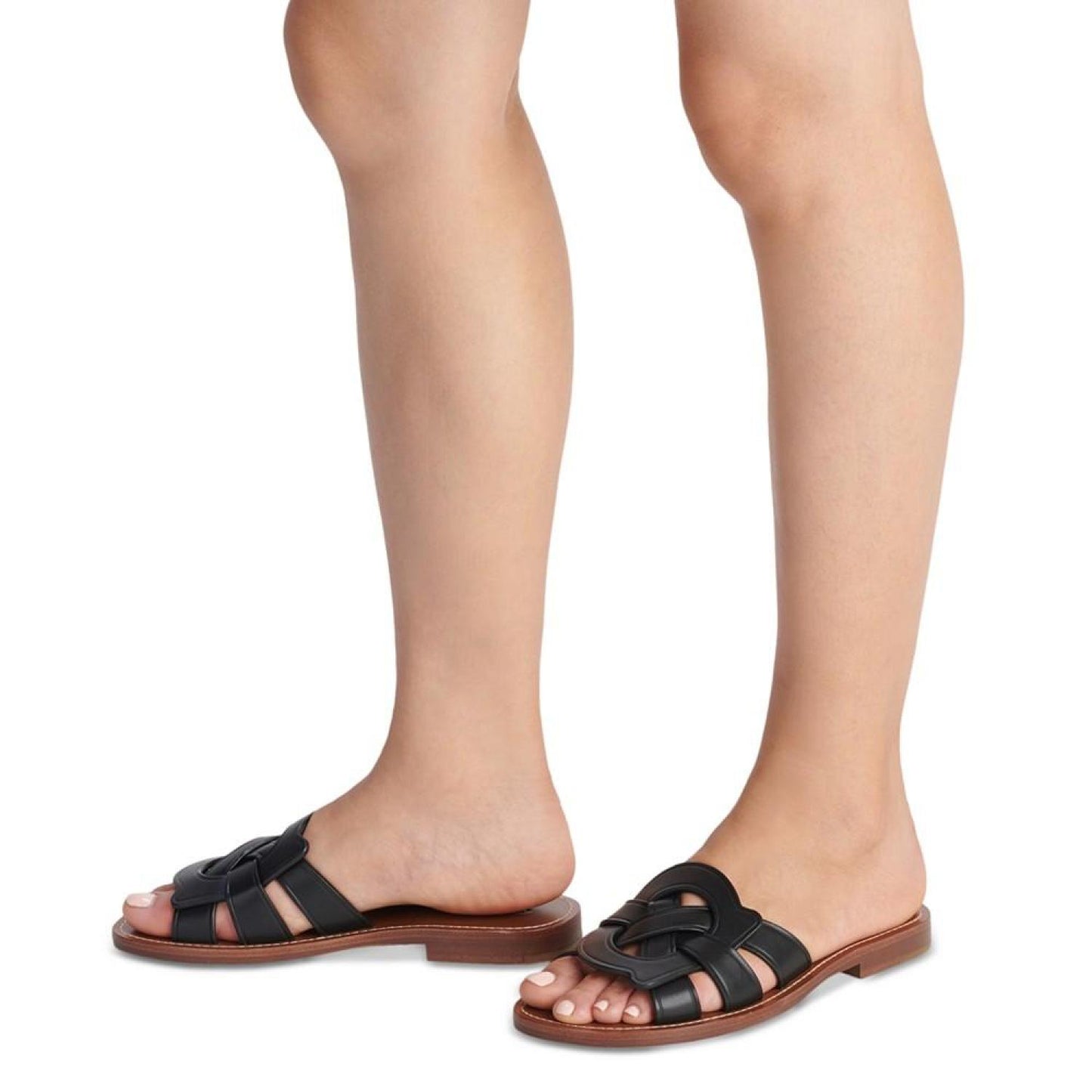 Issa "C" Emblem Slide Sandals