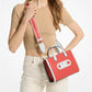 Gigi Small Embossed Pebbled Leather Messenger Bag
