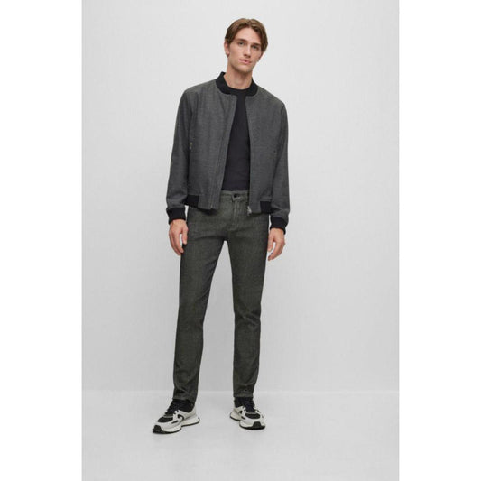 Slim-fit jacket with two-way front zip