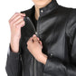 Michael Michael Kors Cropped Leather Biker Jacket