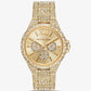 Oversized Camille Pavé Gold-Tone Watch