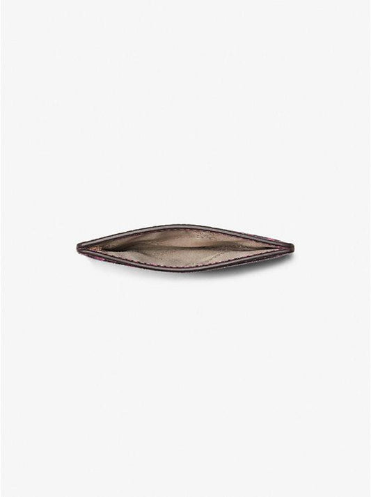 Jet Set Small Snake Embossed Card Case