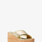 Cary Metallic Leather Wedge Sandal