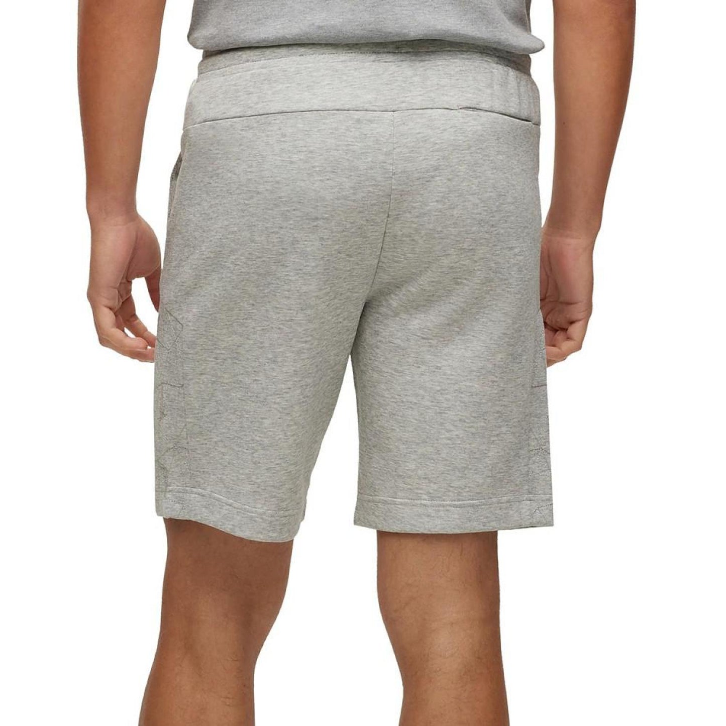 Men's Grid Embroidery Regular-Fit Shorts