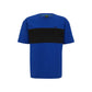 Cotton-blend relaxed-fit T-shirt with color-blocking