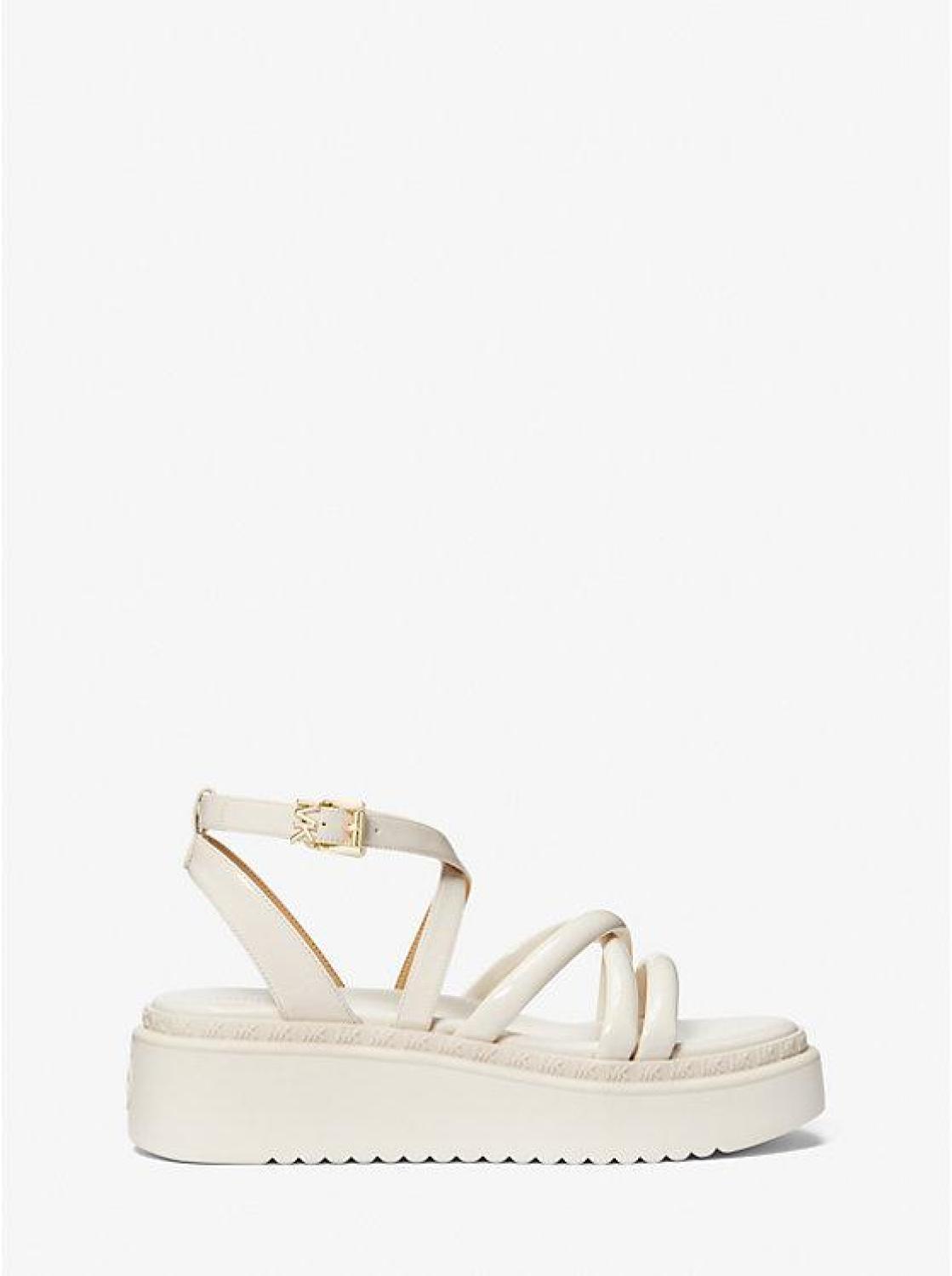 Issa Faux Patent Leather Flatform Sandal