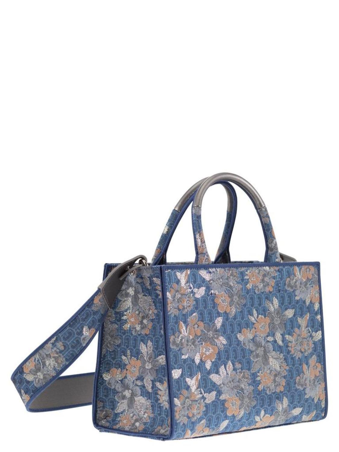 Furla Floral Jacquard Small Tote Bag