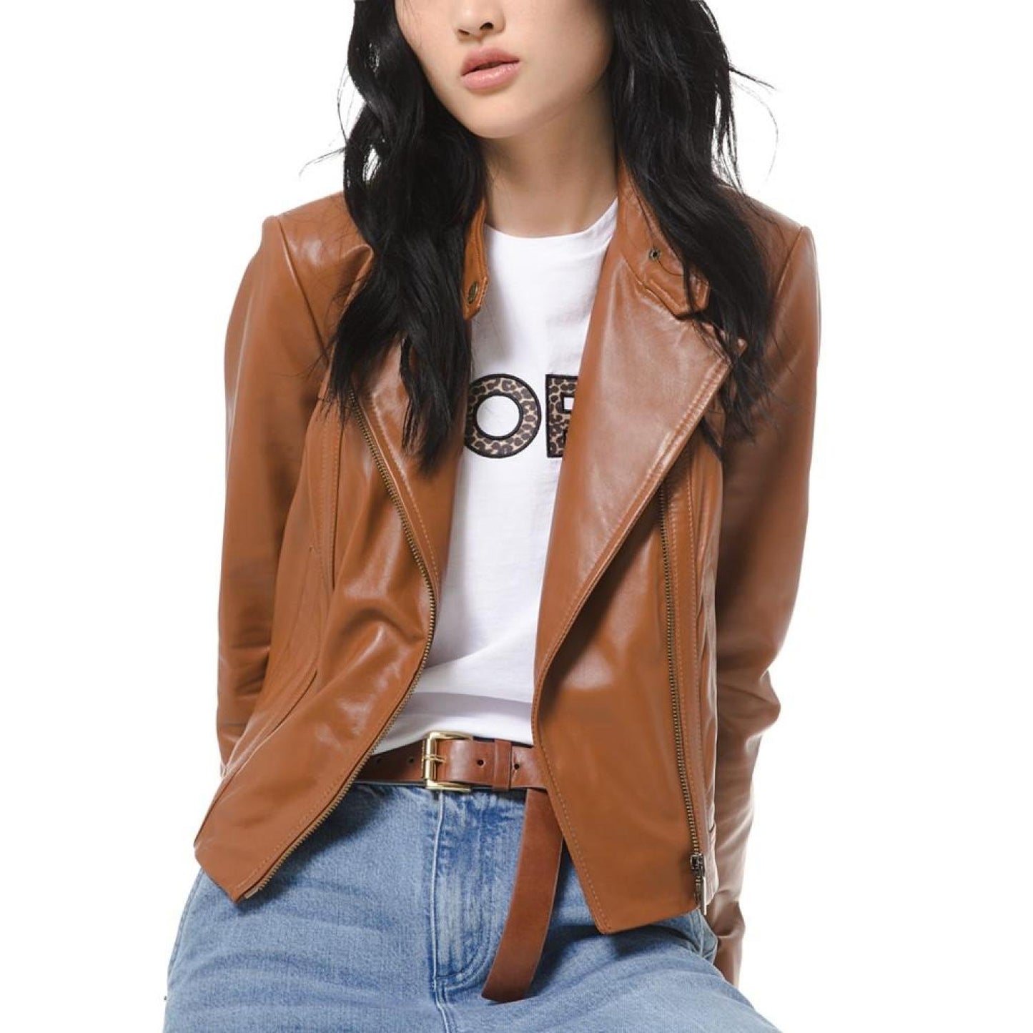 Leather Moto Jacket, Regular & Petite Sizes