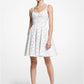 Floral Stretch Cotton Eyelet Dress