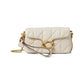 Quilted Pillow Leather Tabby Wristlet With Chain