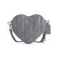 Quilted Leather Heart Crossbody