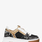 Lexi Two-Tone Snake Embossed Leather Trainer