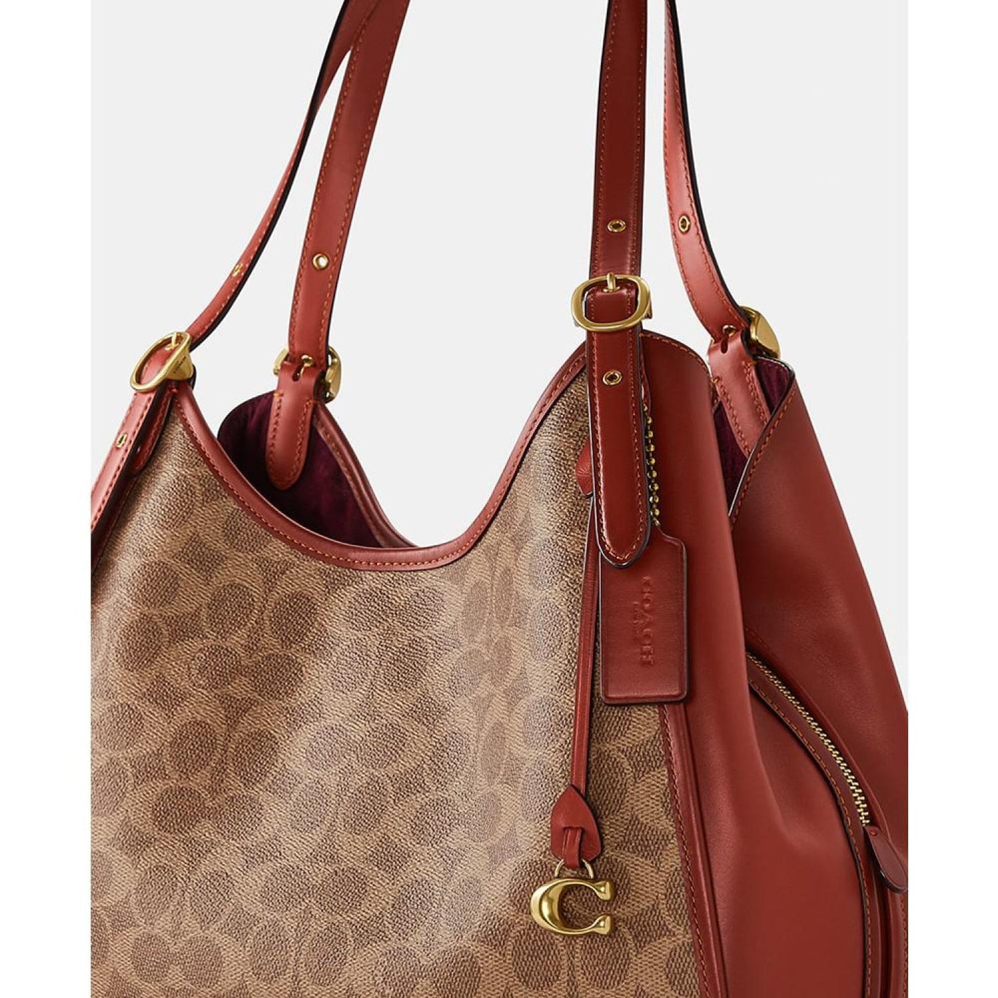 Signature Coated Canvas Lori Shoulder Bag