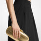 Tina Small Metallic Crocodile Embossed Leather Minaudie re