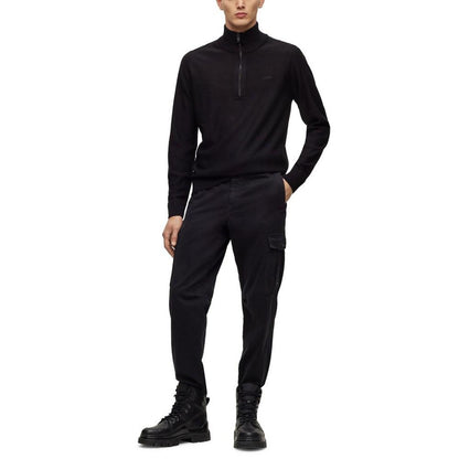 Men's Zip-Neck Logo Detail Sweater