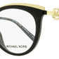 Michael Kors Women's Ajaccio Eyeglasses MK4089U 3005 Black/Gold 51mm