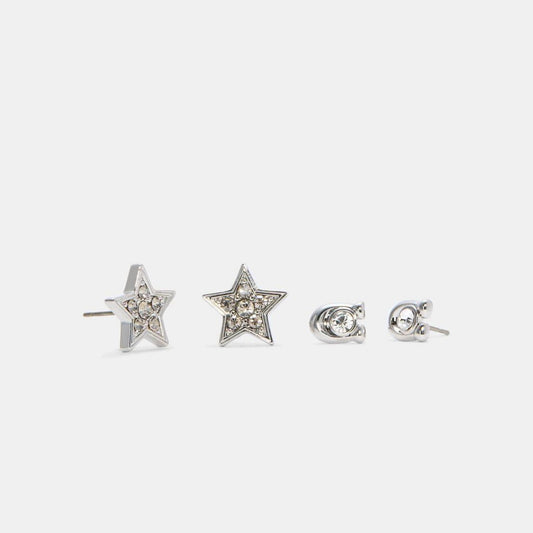 Coach Outlet Signature And Pave Star Stud Earrings Set