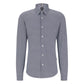 Slim-fit shirt in patterned performance-stretch jersey