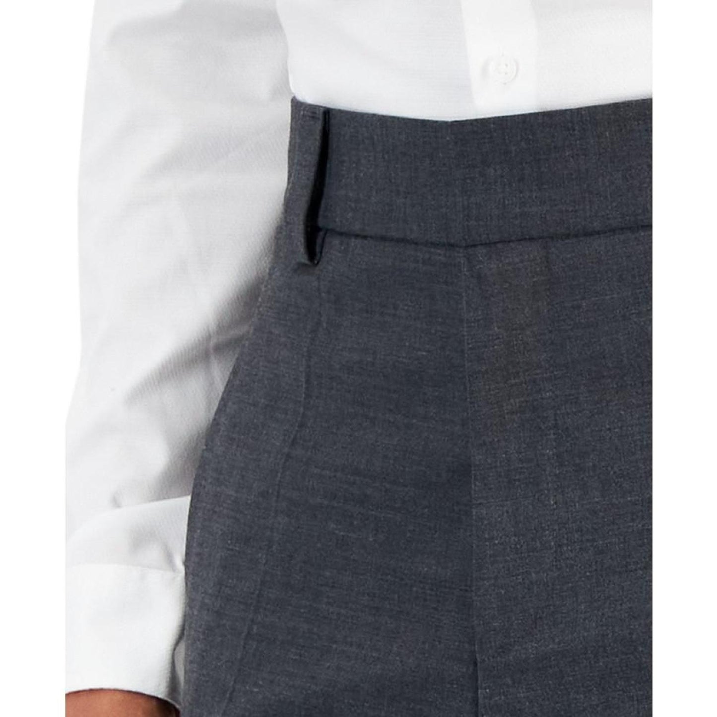 Men's Slim-Fit Dark Grey Suit Trousers