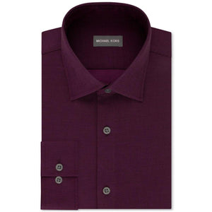 men's slim fit airsoft performance non-iron dress shirt Michael Kors Regular Fit Airsoft Non-Iron Performance French Cuff Dress Shirt