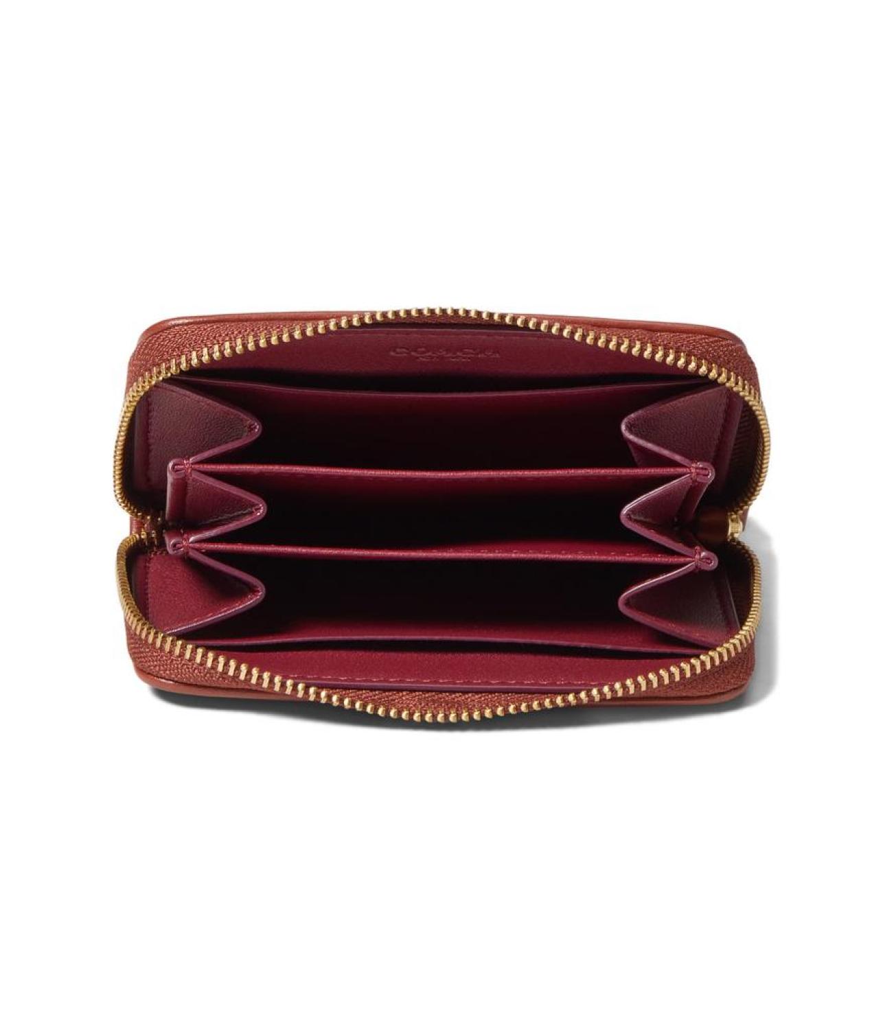 Coated Canvas Signature Small Zip Around Card Case