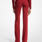 Haylee Stretch Pebble Crepe Flared Trousers