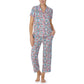 Modal Jersey Short Sleeve Notch Capris PJ Set