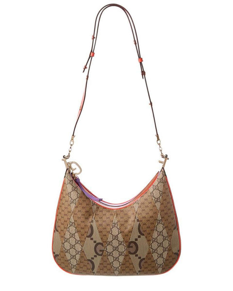 Gucci Attache Medium Canvas Shoulder Bag