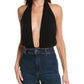 Michael Kors Collection Cross Halter Bodysuit