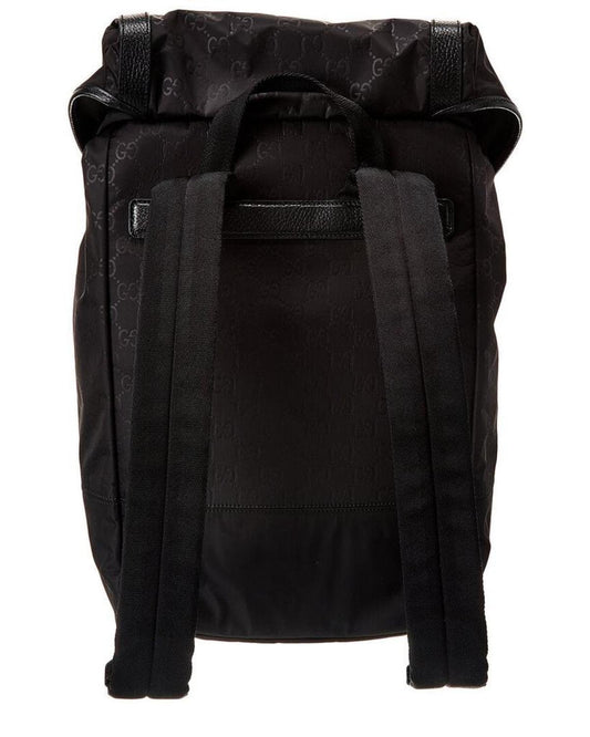 Gucci GG Nylon & Leather Backpack