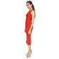 Women's Rhinestone-Trimmed Slit Dress