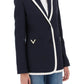 Valentino garavani v gold crepe couture blazer