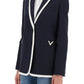 Valentino garavani v gold crepe couture blazer