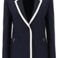 Valentino garavani v gold crepe couture blazer