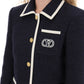 Valentino garavani bolero jacket in light wool tweed