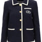 Valentino garavani bolero jacket in light wool tweed