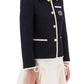 Valentino garavani bolero jacket in light wool tweed