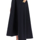 Valentino garavani midi skirt in crepe couture with v gold detailing