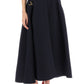 Valentino garavani midi skirt in crepe couture with v gold detailing