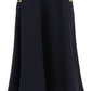 Valentino garavani midi skirt in crepe couture with v gold detailing